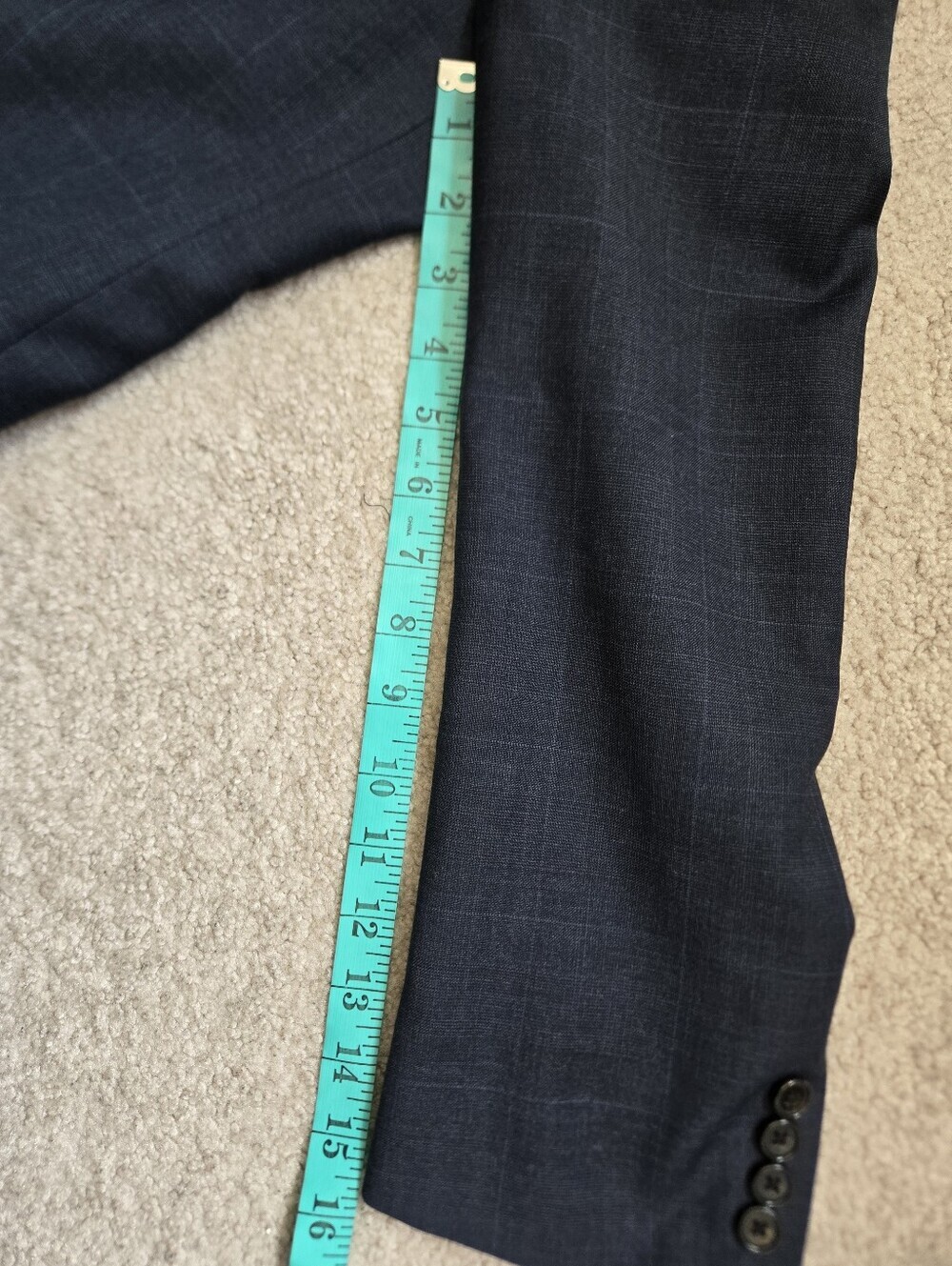 Lauren Ralph Lauren Navy Windowpane 100% Wool Blazer. 44R - Picture 16 of 16